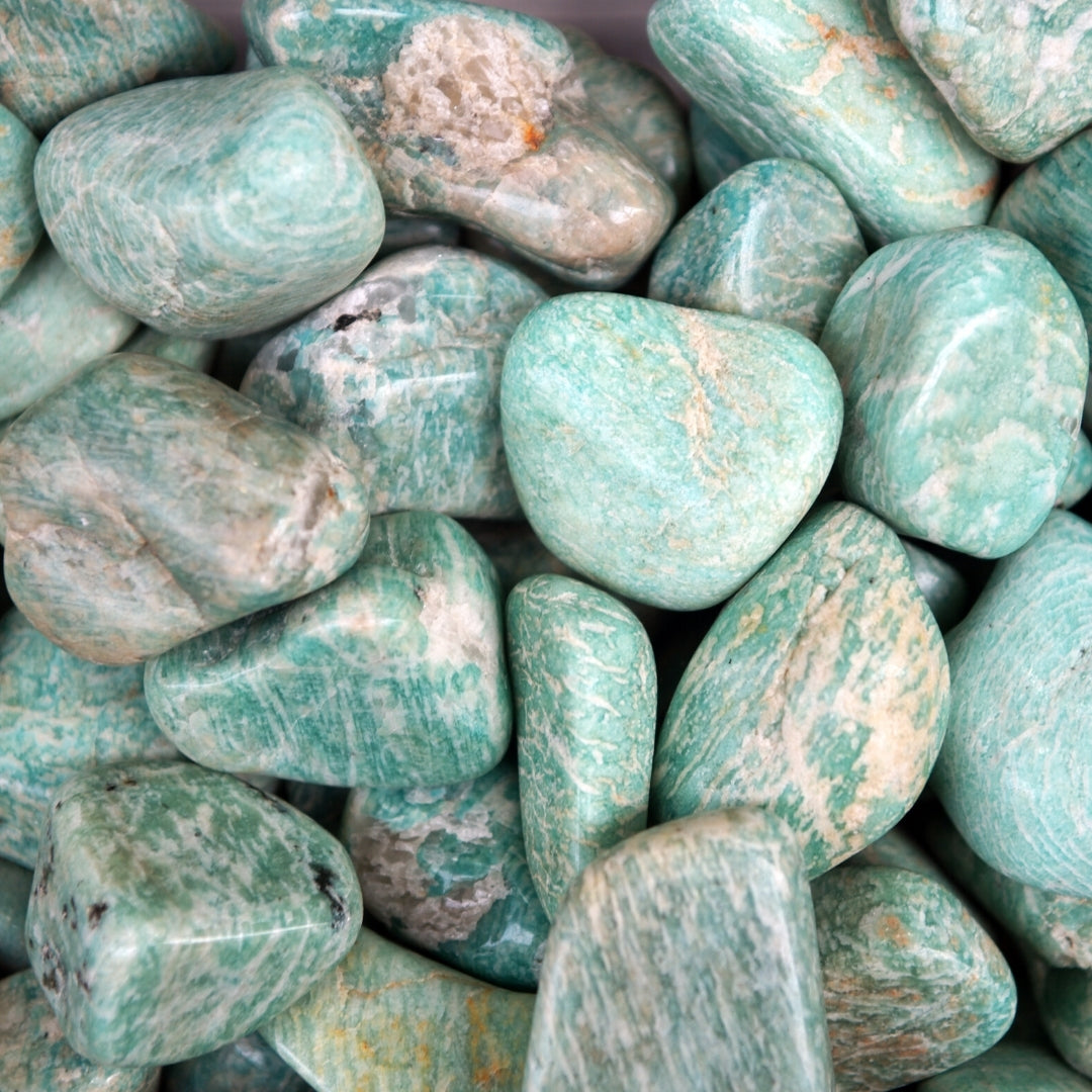 beautiful blue-green amazonite stone rocks
