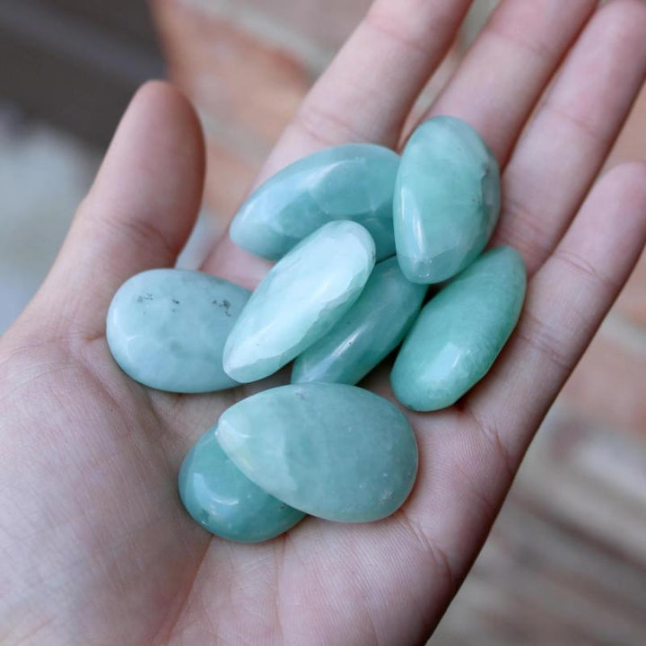 amazonite, approx. 30mm x 20mm, teardrop, faceted, sold as 1 bead.-Gemstone Beads-BeadsVenture