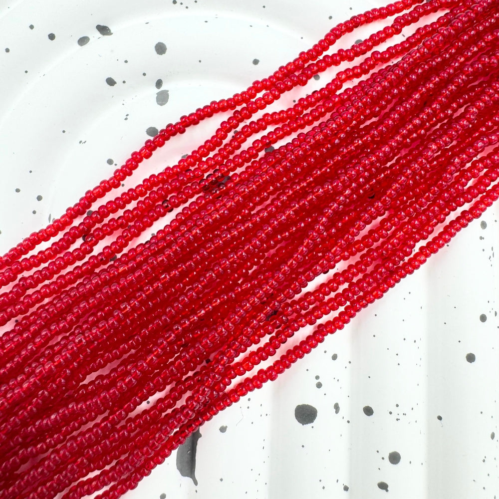 Red Seed Beads, 11/0, Sold as 12 strands, each 20 inches, Approx 36 gram, Approx 4000 Beads(Czech Republic).