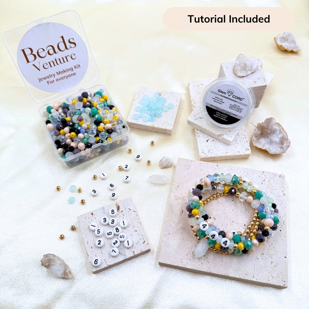 444 Angel Number Beaded Jewelry Making Kit