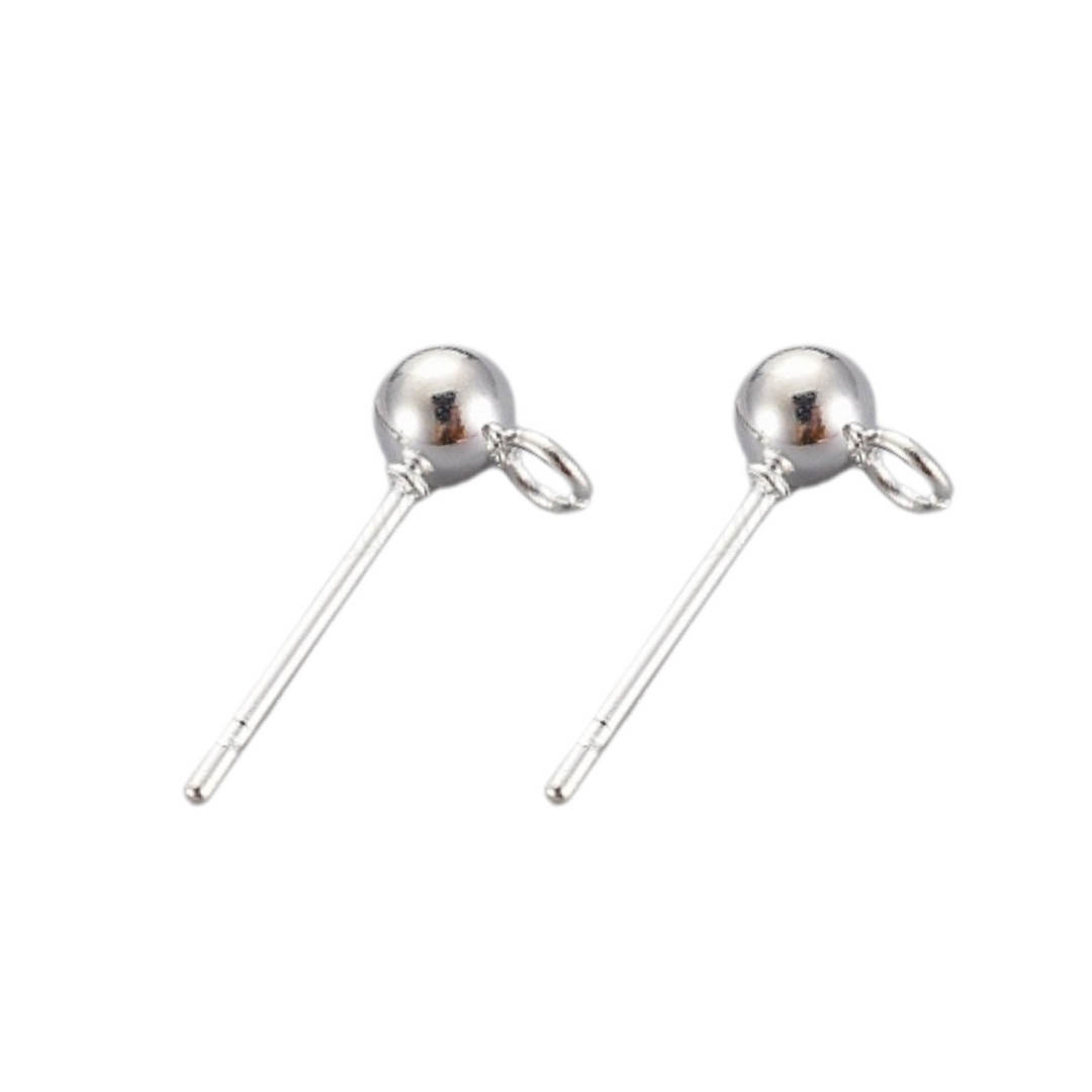 Earring Studs, Stainless Steel, 16mm x 8mm, Sold as set of 20