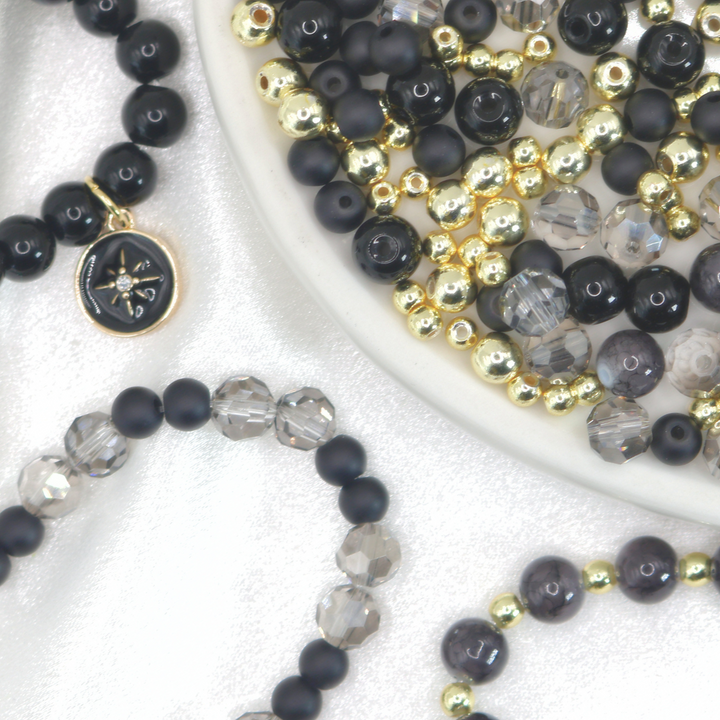 Obsidian Star Beaded Jewelry Making Kit