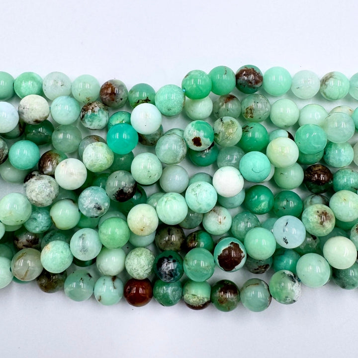 AAA 8mm round chrysoprase beads, glossy, 1 strand, approx. 48 beads(Australia)