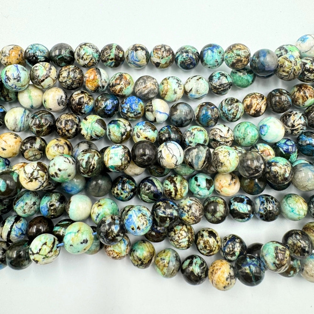 AAA 8mm round barite beads, glossy, 1 strand, approx.48 beads(USA)