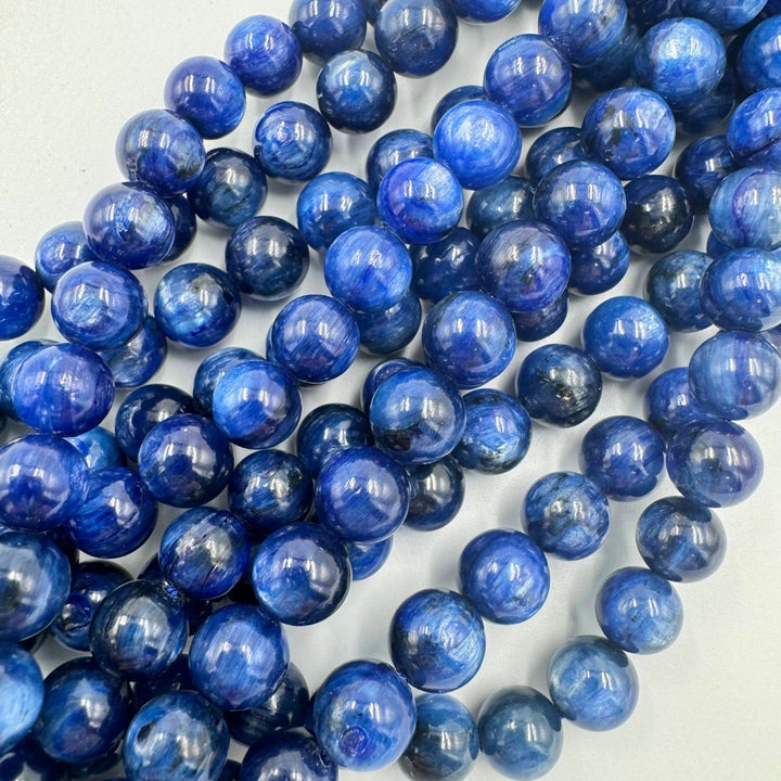 AAA 8mm round kyanite beads, glossy, 1 strand, approx.48 beads(Nepal)