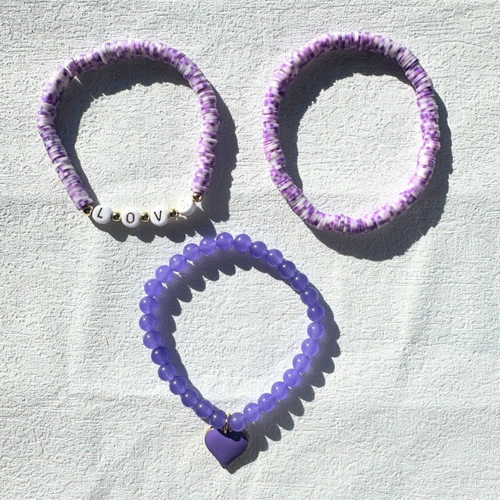 Happy Hearts Bracelets Making Kit (3 Bracelets - Designed for All Levels)