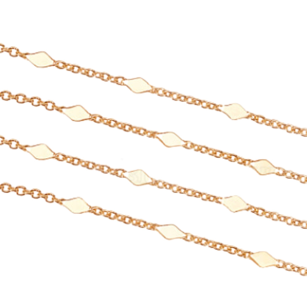 Cable Chains, Brass, Real 18K Gold Plated, 1.5x1x0.3mm, Sold as 30 feet(360 inches).