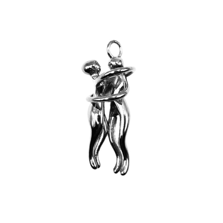 Hug Pendants, Stainless Steel, 40mm x 15mm