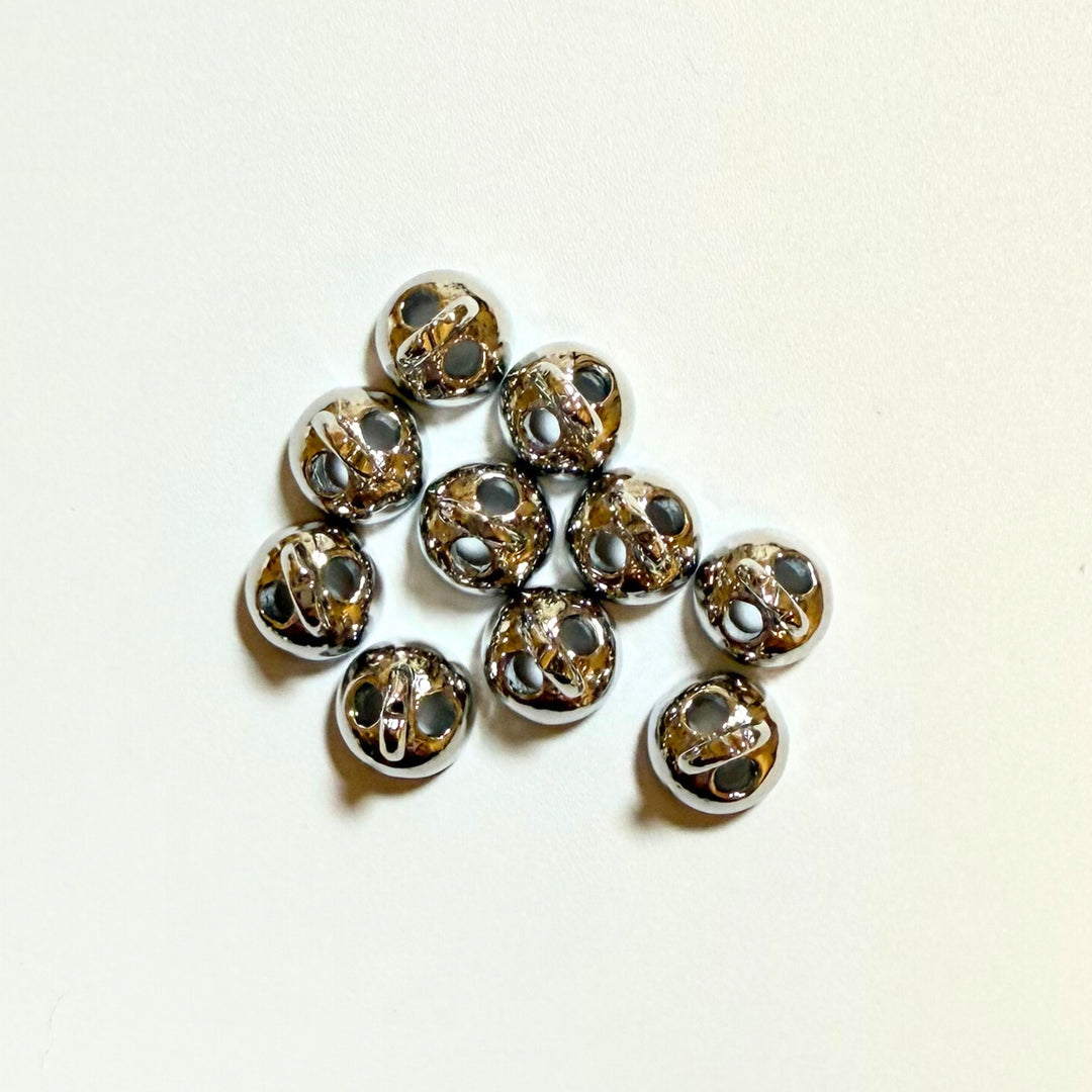 Seamless beading ends, 4mm, Real 18k gold or sterling silver plated brass, sold as set of 10.