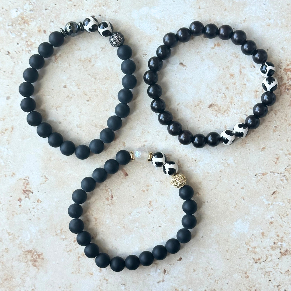 Onyx Bracelets Making Kit(3 Bracelets - Designed for All Levels)