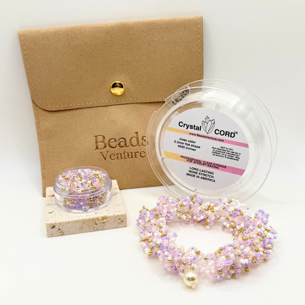 French Lavender Lace Bracelet Making Kit