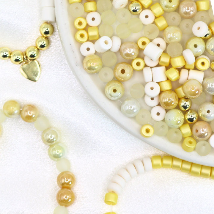 Golden Heart Beaded Jewelry Making Kit