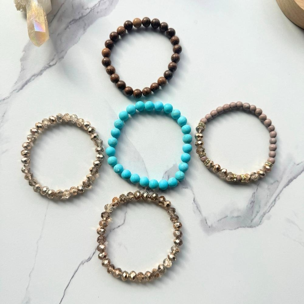 Bronze Love Bracelets Making Kit (5 Bracelets - Designed for all levels)