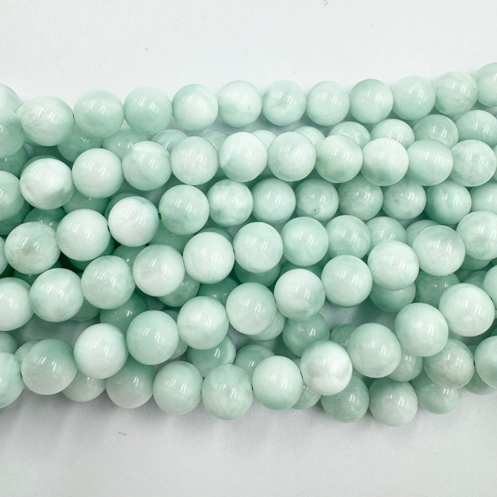 AAA 6mm round green larimar beads, glossy, 1 strand, approx.66 beads(Dominican Republic)