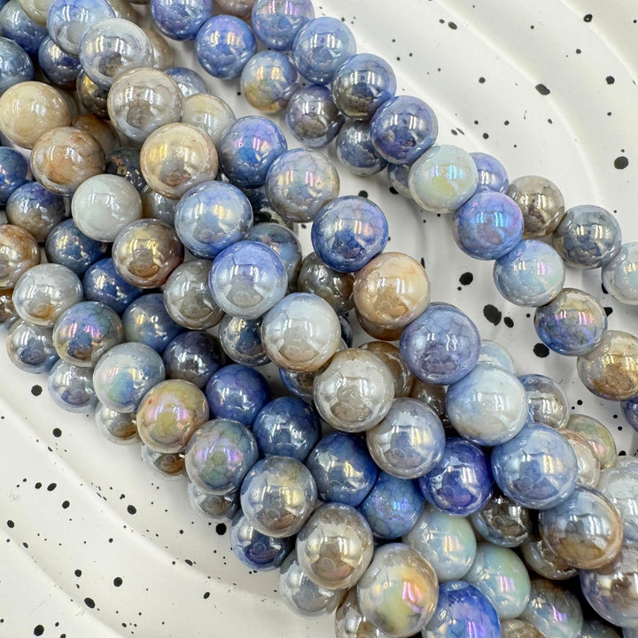Vintage Glass Beads, 8.5mm, 30 inches, sold as approx 90 beads.