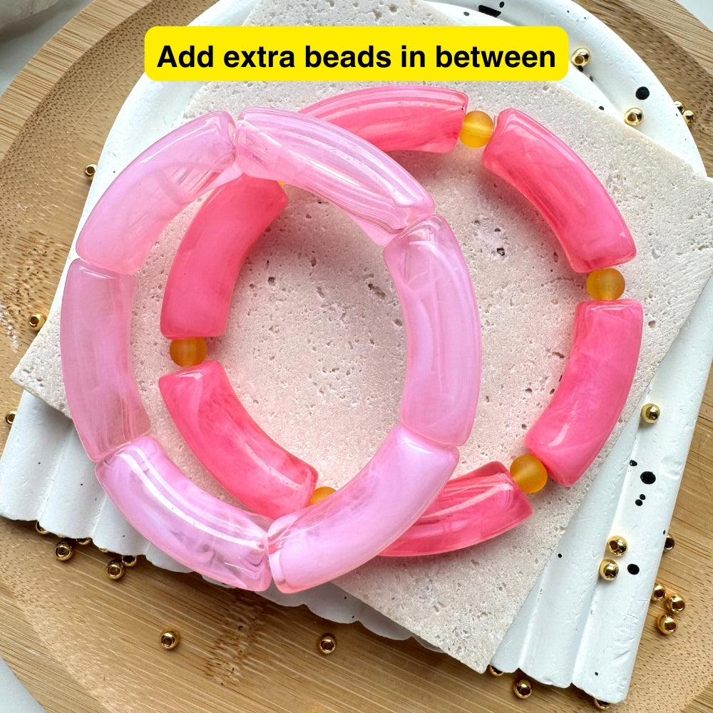 Hot Pink Bar Bracelet Making Kit (Add On)