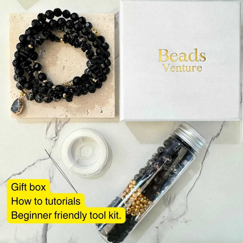Roll with the Tides Bracelets Making Kit(with freshwater pearl and moonstone)