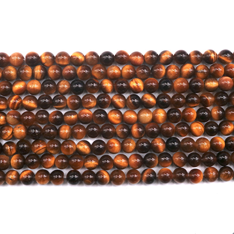 4mm yellow tiger eye beads, glossy, 1 strand, 16 inches, approx. 90 beads.