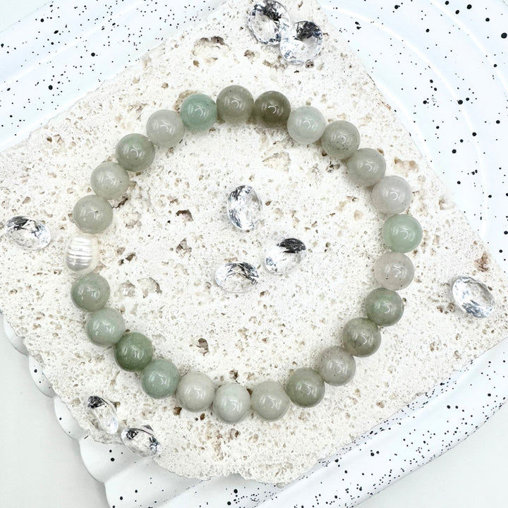 Serenity Glow Bracelet Making Kit (Jade + Pearl)