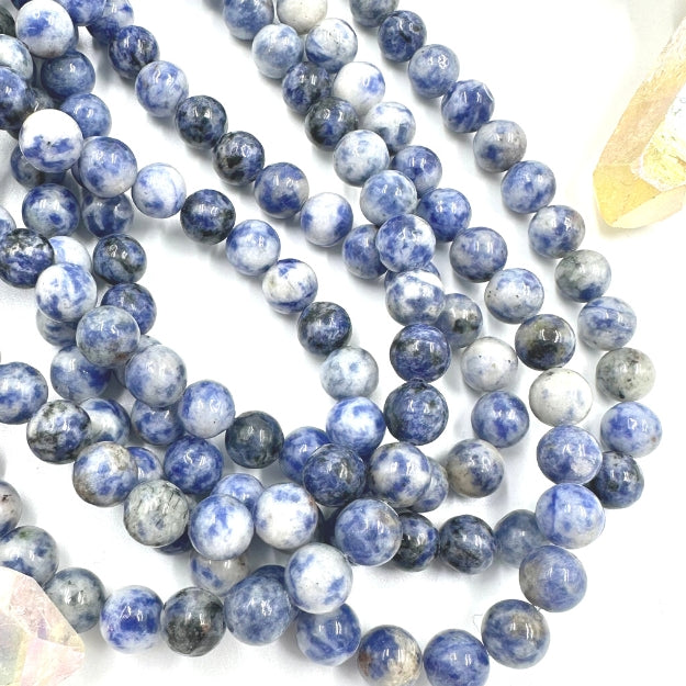 sodalite, 10mm, round, glossy, 1 strand, 16 inches, approx. 40 beads.