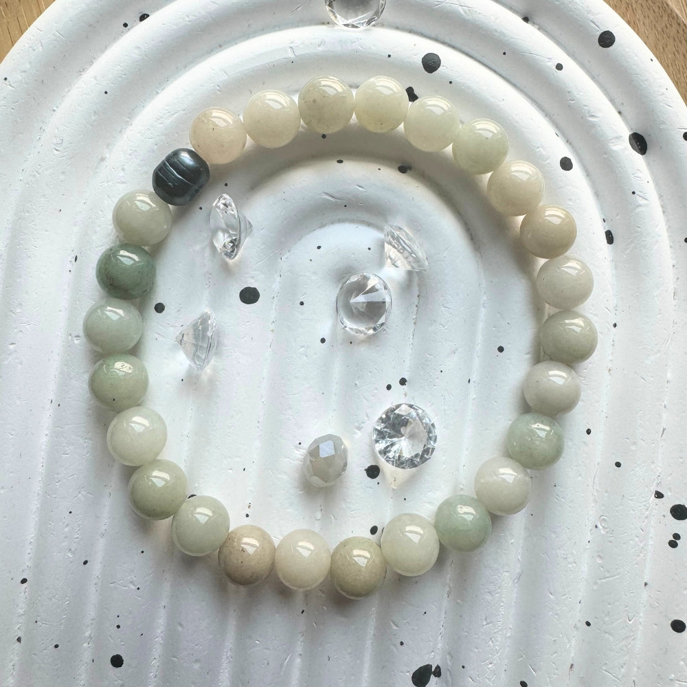 Harmony Glow Bracelet Making Kit (Jade + Pearl)