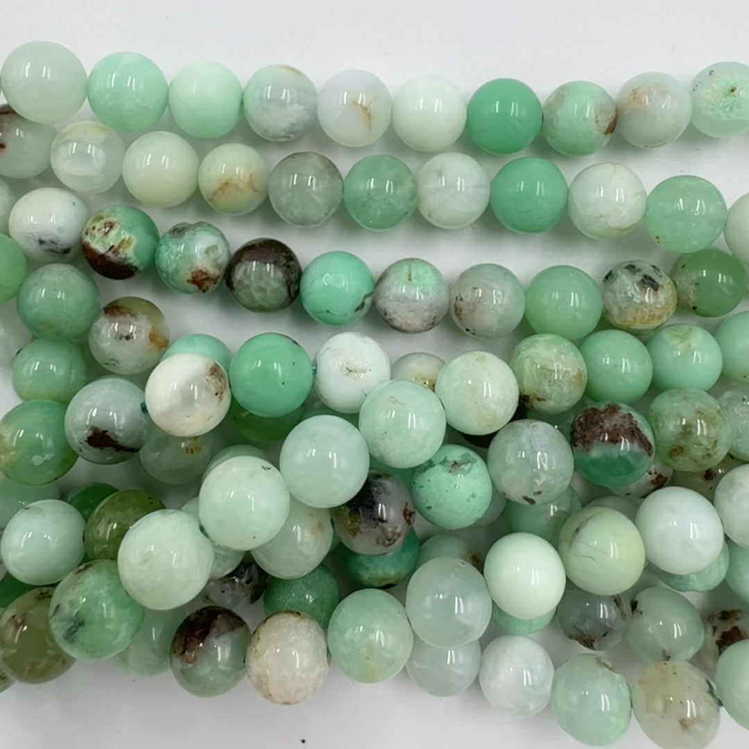 AAA 6mm round chrysoprase beads, glossy, 1 strand, approx. 66 beads(Australia)