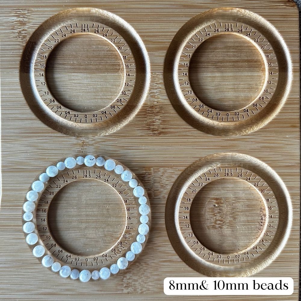 Fancemot Bead Board, Bamboo Bead Boards for Jewelry Making, Bracelet Measurement Board and Beading Board with Engraved Dimensions and Storage