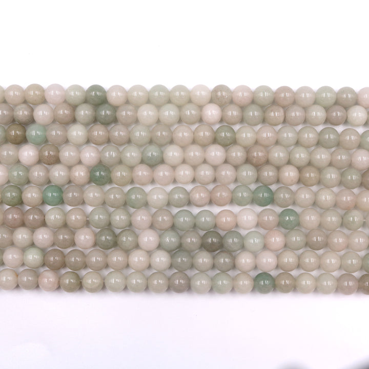 Burmese Jade, 8mm, round, glossy, sold as 1 strand, approx. 48 pieces.