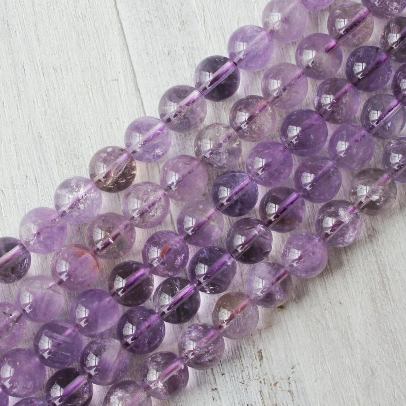 ametrine, 10mm, round, glossy, 1 strand, 16 inches, approx. 40 beads.-Gemstone Beads-BeadsVenture