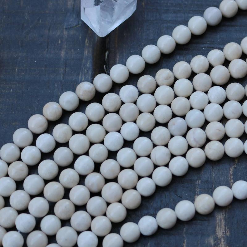 river stone, 4mm, round, glossy, 1 strand, 16 inches, approx. 96 beads.-Gemstone Beads-BeadsVenture