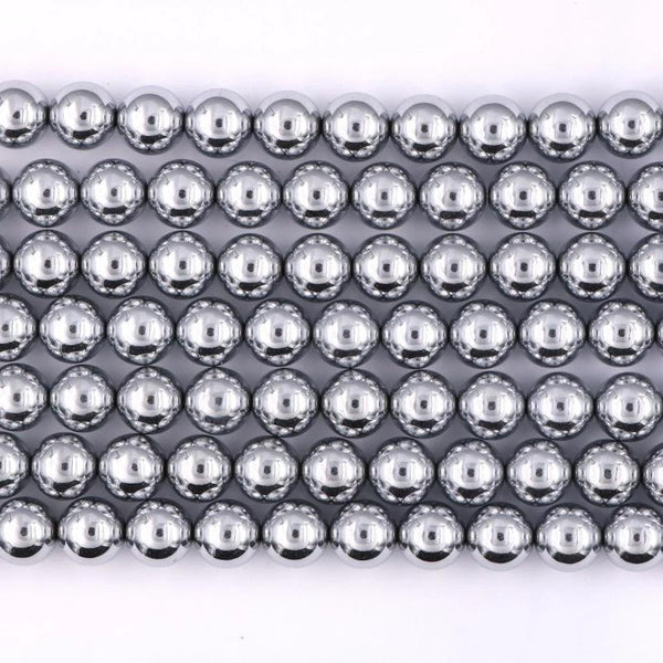 10mm Round Hematite Beads 16 Strand (40 pcs.)-hem-10